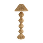 GLOBOSTAR® LUANA 02108 Boho Επιδαπέδιο Φωτιστικό με Ντουί 1 x E27 AC 220-240V IP20 - Μπεζ - Μ60 x Π60 x Υ150cm - Image 2