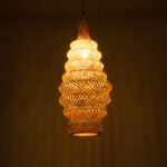GLOBOSTAR® MAUI 02114 Boho Κρεμαστό Φωτιστικό Οροφής με Ντουί 1 x E27 AC 220-240V IP20 - Μπεζ - Μ30 x Π30 x Y77cm - Image 3
