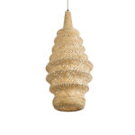 GLOBOSTAR® MAUI 02114 Boho Κρεμαστό Φωτιστικό Οροφής με Ντουί 1 x E27 AC 220-240V IP20 - Μπεζ - Μ30 x Π30 x Y77cm - Image 6