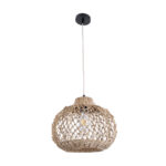 GLOBOSTAR® ECUADOR 02115 Boho Κρεμαστό Φωτιστικό Οροφής με Ντουί 1 x E27 AC 220-240V IP20 - Μπεζ - Μ35 x Π35 x Υ28cm - Image 4