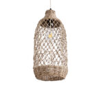 GLOBOSTAR® ECUADOR 02116 Boho Κρεμαστό Φωτιστικό Οροφής με Ντουί 1 x E27 AC 220-240V IP20 - Μπεζ - Μ23 x Π23 x Υ50cm - Image 2