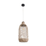 GLOBOSTAR® ECUADOR 02116 Boho Κρεμαστό Φωτιστικό Οροφής με Ντουί 1 x E27 AC 220-240V IP20 - Μπεζ - Μ23 x Π23 x Υ50cm - Image 4