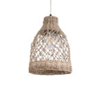 GLOBOSTAR® ECUADOR 02118 Boho Κρεμαστό Φωτιστικό Οροφής με Ντουί 1 x E27 AC 220-240V IP20 - Μπεζ - Μ25 x Π25 x Υ35cm - Image 2