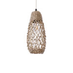 GLOBOSTAR® ECUADOR 02119 Boho Κρεμαστό Φωτιστικό Οροφής με Ντουί 1 x E27 AC 220-240V IP20 - Μπεζ - Μ15 x Π15 x Υ35cm - Image 2