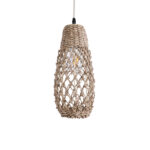 GLOBOSTAR® ECUADOR 02119 Boho Κρεμαστό Φωτιστικό Οροφής με Ντουί 1 x E27 AC 220-240V IP20 - Μπεζ - Μ15 x Π15 x Υ35cm - Image 5
