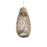 GLOBOSTAR® ECUADOR 02119 Boho Κρεμαστό Φωτιστικό Οροφής με Ντουί 1 x E27 AC 220-240V IP20 - Μπεζ - Μ15 x Π15 x Υ35cm - Image 6
