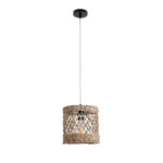 GLOBOSTAR® ECUADOR 02120 Boho Κρεμαστό Φωτιστικό Οροφής με Ντουί 1 x E27 AC 220-240V IP20 - Μπεζ - Μ20 x Π20 x Υ20cm - Image 4