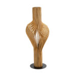 GLOBOSTAR® MIHIRO 02150 Boho Επιδαπέδιο Φωτιστικό με Ντουί 1 x E27 AC 220-240V IP20 - Μπέζ & Μαύρο - Μ48 x Π48 x Υ120cm - Image 2