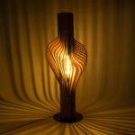 GLOBOSTAR® MIHIRO 02150 Boho Επιδαπέδιο Φωτιστικό με Ντουί 1 x E27 AC 220-240V IP20 - Μπέζ & Μαύρο - Μ48 x Π48 x Υ120cm - Image 3