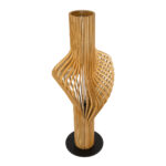 GLOBOSTAR® MIHIRO 02150 Boho Επιδαπέδιο Φωτιστικό με Ντουί 1 x E27 AC 220-240V IP20 - Μπέζ & Μαύρο - Μ48 x Π48 x Υ120cm - Image 5