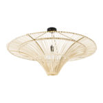 GLOBOSTAR® PALERMO 02153 Boho Φωτιστικό Οροφής με Ντουί 1 x E27 AC 220-240V IP20 - Μπεζ - Μ100 x Π100 x Υ55cm - Image 5