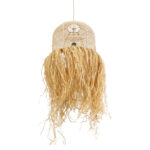 GLOBOSTAR® BASSETERRE 02162 Boho Κρεμαστό Φωτιστικό Οροφής με Ντουί 1 x E27 AC 220-240V IP20 - Μπεζ - Μ35 x Π35 x Υ60cm - Image 6