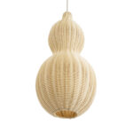 GLOBOSTAR® KINGSTOWN 02168 Boho Κρεμαστό Φωτιστικό Οροφής με Ντουί 1 x E27 AC 220-240V IP20 - Μπεζ - Μ30 x Π30 x Υ60cm - Image 6