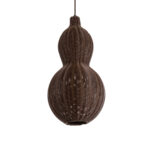GLOBOSTAR® KINGSTOWN 02169 Boho Κρεμαστό Φωτιστικό Οροφής με Ντουί 1 x E27 AC 220-240V IP20 - Καφέ - Μ30 x Π30 x Υ60cm - Image 2