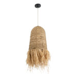 GLOBOSTAR® PORTOFERRAIO 02170 Boho Κρεμαστό Φωτιστικό Οροφής με Ντουί 1 x E27 AC 220-240V IP20 - Μπεζ - Μ30 x Π30 x Υ70cm - Image 4