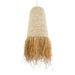 GLOBOSTAR® LETA 02171 Boho Κρεμαστό Φωτιστικό Οροφής με Ντουί 1 x E27 AC 220-240V IP20 - Μπεζ - Μ50 x Π50 x Υ150cm - Image 2