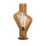 GLOBOSTAR® MIHIRO 02176 Boho Επιτραπέζιο Φωτιστικό Πορτατίφ με Ντουί 1 x E27 AC 220-240V IP20 - Μπεζ& Μαύρο - Μ33 x Π33 x Υ57cm - Image 2