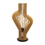 GLOBOSTAR® MIHIRO 02176 Boho Επιτραπέζιο Φωτιστικό Πορτατίφ με Ντουί 1 x E27 AC 220-240V IP20 - Μπεζ& Μαύρο - Μ33 x Π33 x Υ57cm - Image 4