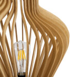 GLOBOSTAR® MIHIRO 02176 Boho Επιτραπέζιο Φωτιστικό Πορτατίφ με Ντουί 1 x E27 AC 220-240V IP20 - Μπεζ& Μαύρο - Μ33 x Π33 x Υ57cm - Image 6