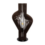 GLOBOSTAR® MIHIRO 02177 Boho Επιτραπέζιο Φωτιστικό Πορτατίφ με Ντουί 1 x E27 AC 220-240V IP20 - Καφέ & Μαύρο - Μ33 x Π33 x Υ57cm - Image 4