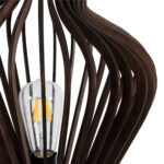 GLOBOSTAR® MIHIRO 02177 Boho Επιτραπέζιο Φωτιστικό Πορτατίφ με Ντουί 1 x E27 AC 220-240V IP20 - Καφέ & Μαύρο - Μ33 x Π33 x Υ57cm - Image 6
