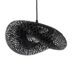 GLOBOSTAR® MEXICO 02200 Boho Κρεμαστό Φωτιστικό Οροφής με Ντουί 1 x E27 AC 220-240V IP20 - Μαύρο - Μ40 x Π30 x Υ13cm - Image 2