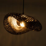GLOBOSTAR® MEXICO 02200 Boho Κρεμαστό Φωτιστικό Οροφής με Ντουί 1 x E27 AC 220-240V IP20 - Μαύρο - Μ40 x Π30 x Υ13cm - Image 3