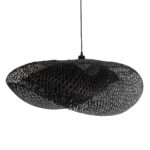 GLOBOSTAR® MEXICO 02203 Boho Κρεμαστό Φωτιστικό Οροφής με Ντουί 1 x E27 AC 220-240V IP20 - Μαύρο - Μ100 x Π62 x Υ33cm - Image 4