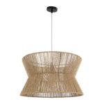 GLOBOSTAR® BISBEE 02204 Boho Κρεμαστό Φωτιστικό Οροφής με Ντουί 1 x E27 AC 220-240V IP20 - Μπεζ - Μ50 x Π50 x Υ28cm - Image 4