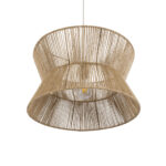 GLOBOSTAR® BISBEE 02204 Boho Κρεμαστό Φωτιστικό Οροφής με Ντουί 1 x E27 AC 220-240V IP20 - Μπεζ - Μ50 x Π50 x Υ28cm - Image 6