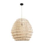 GLOBOSTAR® OREGON 02206 Boho Κρεμαστό Φωτιστικό Οροφής με Ντουί 1 x E27 AC 220-240V IP20 - Μπεζ - Μ60 x Π60 x Υ56cm - Image 4