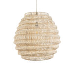 GLOBOSTAR® OREGON 02206 Boho Κρεμαστό Φωτιστικό Οροφής με Ντουί 1 x E27 AC 220-240V IP20 - Μπεζ - Μ60 x Π60 x Υ56cm - Image 5