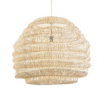 GLOBOSTAR® OREGON 02207 Boho Κρεμαστό Φωτιστικό Οροφής με Ντουί 1 x E27 AC 220-240V IP20 - Μπεζ - Μ80 x Π80 x Υ65cm - Image 2