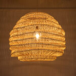GLOBOSTAR® OREGON 02207 Boho Κρεμαστό Φωτιστικό Οροφής με Ντουί 1 x E27 AC 220-240V IP20 - Μπεζ - Μ80 x Π80 x Υ65cm - Image 3