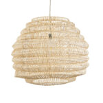 GLOBOSTAR® OREGON 02207 Boho Κρεμαστό Φωτιστικό Οροφής με Ντουί 1 x E27 AC 220-240V IP20 - Μπεζ - Μ80 x Π80 x Υ65cm - Image 5
