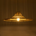 GLOBOSTAR® PALERMO 02208 Boho Κρεμαστό Φωτιστικό Οροφής με Ντουί 1 x E27 AC 220-240V IP20 - Μπεζ - Μ60 x Π60 x Υ20cm - Image 3