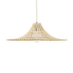 GLOBOSTAR® PALERMO 02208 Boho Κρεμαστό Φωτιστικό Οροφής με Ντουί 1 x E27 AC 220-240V IP20 - Μπεζ - Μ60 x Π60 x Υ20cm - Image 5