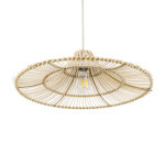 GLOBOSTAR® PALERMO 02208 Boho Κρεμαστό Φωτιστικό Οροφής με Ντουί 1 x E27 AC 220-240V IP20 - Μπεζ - Μ60 x Π60 x Υ20cm - Image 6