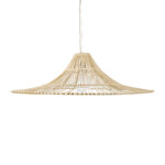 GLOBOSTAR® PALERMO 02209 Boho Κρεμαστό Φωτιστικό Οροφής με Ντουί 1 x E27 AC 220-240V IP20 - Μπεζ - Μ100 x Π100 x Υ30cm - Image 5