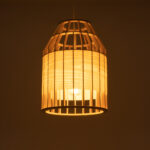 GLOBOSTAR® GALIA 02219 Boho Κρεμαστό Φωτιστικό Οροφής με Ντουί 1 x E27 AC 220-240V IP20 - Μπεζ & Καφέ - Μ30 x Π30 x Υ40cm - Image 3