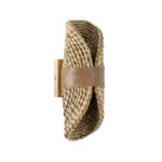 GLOBOSTAR® GUAVA 02222 Boho Φωτιστικό Τοίχου - Απλίκα με Ντουί 2 x G9 AC 220-240V IP20 - Μπεζ & Καφέ - Μ11 x Π13 x Υ30cm - Image 2