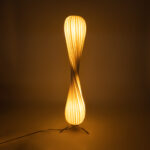GLOBOSTAR® PRAIA 02225 Μοντέρνο Επιδαπέδιο Φωτιστικό με Ντουί 2 x E27 AC 220-240V IP20 - Μπεζ - Μ25 x Π25 x Υ145cm - Image 3