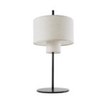 GLOBOSTAR® MARIGOLD 02227 Μοντέρνο Επιτραπέζιο Φωτιστικό Πορτατίφ με Ντουί 3 x E27 AC 220-240V IP20 - Μαύρο & Μπεζ - M36 x Π36 x Υ70cm - Image 4
