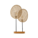 GLOBOSTAR® AZUL 02231 Boho Επιτραπέζιο Φωτιστικό Πορτατίφ με Ντουί 2 x E27 AC 220-240V IP20 - Μπεζ & Μαύρο - Μ45 x Π11 x Υ75cm - Image 4
