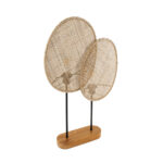 GLOBOSTAR® AZUL 02231 Boho Επιτραπέζιο Φωτιστικό Πορτατίφ με Ντουί 2 x E27 AC 220-240V IP20 - Μπεζ & Μαύρο - Μ45 x Π11 x Υ75cm - Image 6