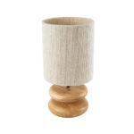 GLOBOSTAR® TUVALU 02236 Boho Επιτραπέζιο Φωτιστικό Πορτατίφ με Ντουί 1 x E27 AC 220-240V IP20 - Καφέ & Μπεζ - Μ22 x Π22 x Υ42cm - Image 2