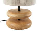 GLOBOSTAR® TUVALU 02236 Boho Επιτραπέζιο Φωτιστικό Πορτατίφ με Ντουί 1 x E27 AC 220-240V IP20 - Καφέ & Μπεζ - Μ22 x Π22 x Υ42cm - Image 6