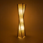 GLOBOSTAR® PALMA 02273 Boho Επιδαπέδιο Φωτιστικό με Ντουί 2 x E27 AC 220-240V IP20 - Καφέ & Μπεζ - Μ34 x Π34 x Υ130cm - Image 3