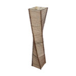 GLOBOSTAR® PALMA 02273 Boho Επιδαπέδιο Φωτιστικό με Ντουί 2 x E27 AC 220-240V IP20 - Καφέ & Μπεζ - Μ34 x Π34 x Υ130cm - Image 4