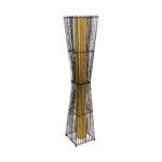 GLOBOSTAR® PALMA 02274 Boho Επιδαπέδιο Φωτιστικό με Ντουί 2 x E27 AC 220-240V IP20 - Μαύρο & Μπεζ - Μ25 x Π25 x Υ140cm - Image 2